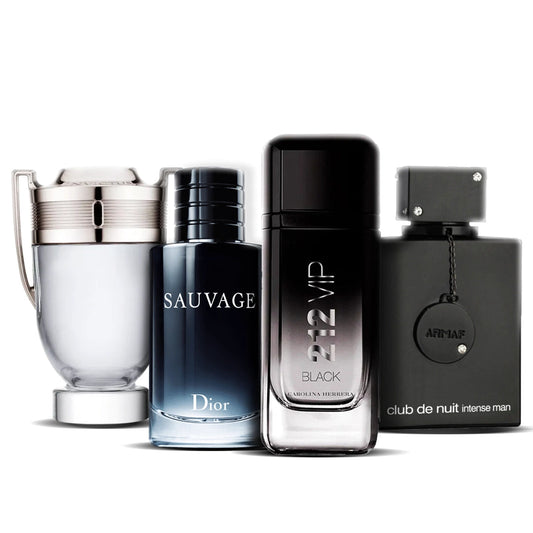 Conjunto de 4 Perfumes | One Million Royal + 212 VIP Men + Sauvage Dior + Versace Eros 100 ml